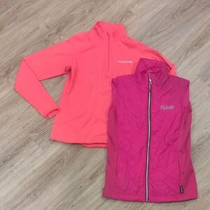 🩷⛷️Polaris Coral and Magenta Pullover & Vest Set Women's size Small🩷⛷️